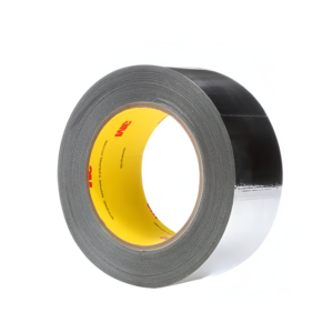 Cinta de Fibra de Vidrio con Aluminio para Altas Temperaturas 3M™ 363, Plateada, 50.8 mm x 32.9 m, 7.3 mil, 24 Rollos por Caja