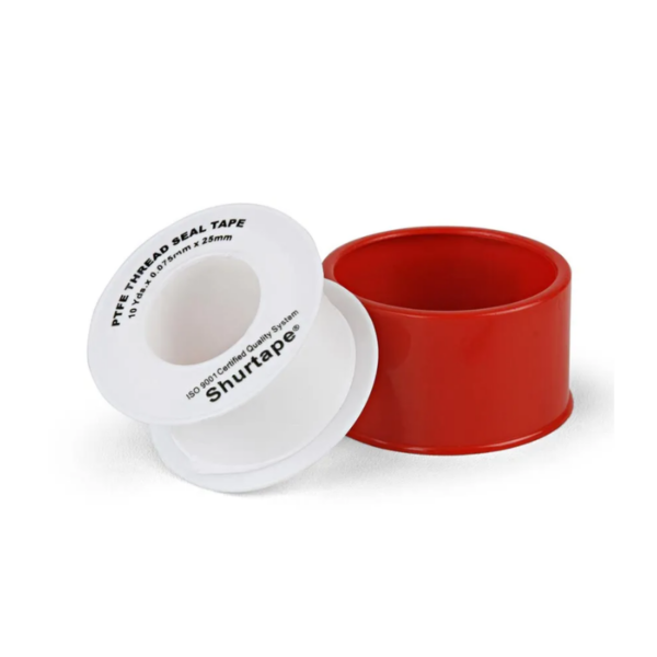 Cinta teflón roja 25 mm x 10 yardas Shurtape