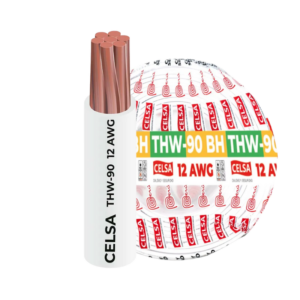 Cable THW-90 450/750 V 12 AWG Celsa Blanco 100m