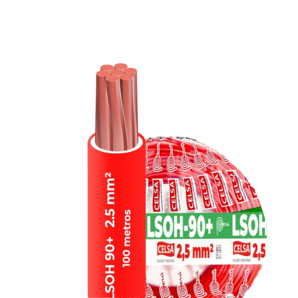 Cable libre halógeno 90c 2.5mm 2 Celsa (Lsoh) rojo
